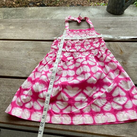 Cherokee Girls Dress Size 3T Pink White Heart Print Halter Sundress Batik NEW - Picture 4 of 7